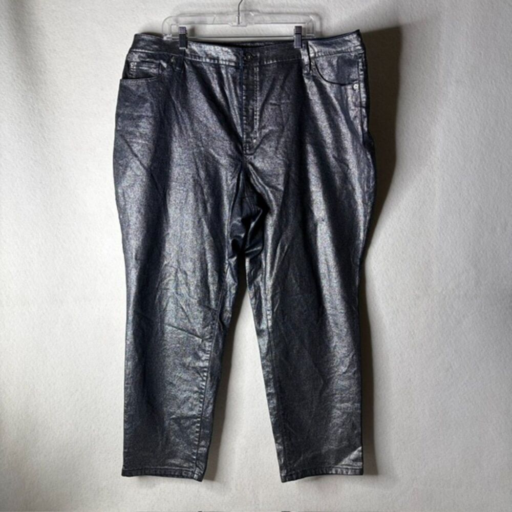INC International Concepts Gunmetal Coated Straight Leg Jeans 24W